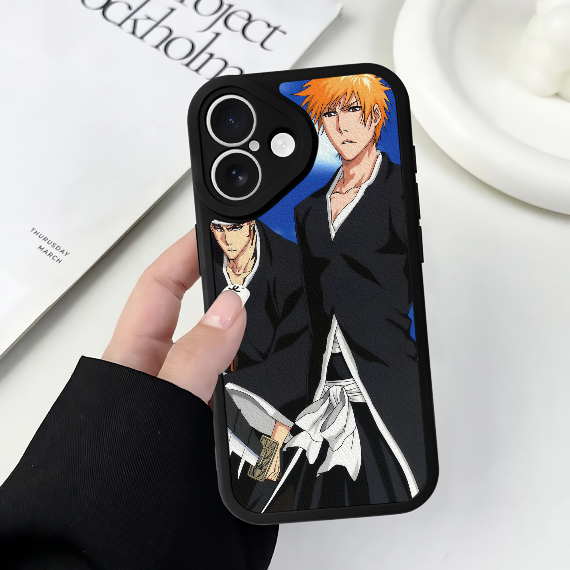 （画像用） ブリーチ BLEACH 【iPhone 16シリーズ対応】シリコンスマホケース（レザー調） 材質：シリコン